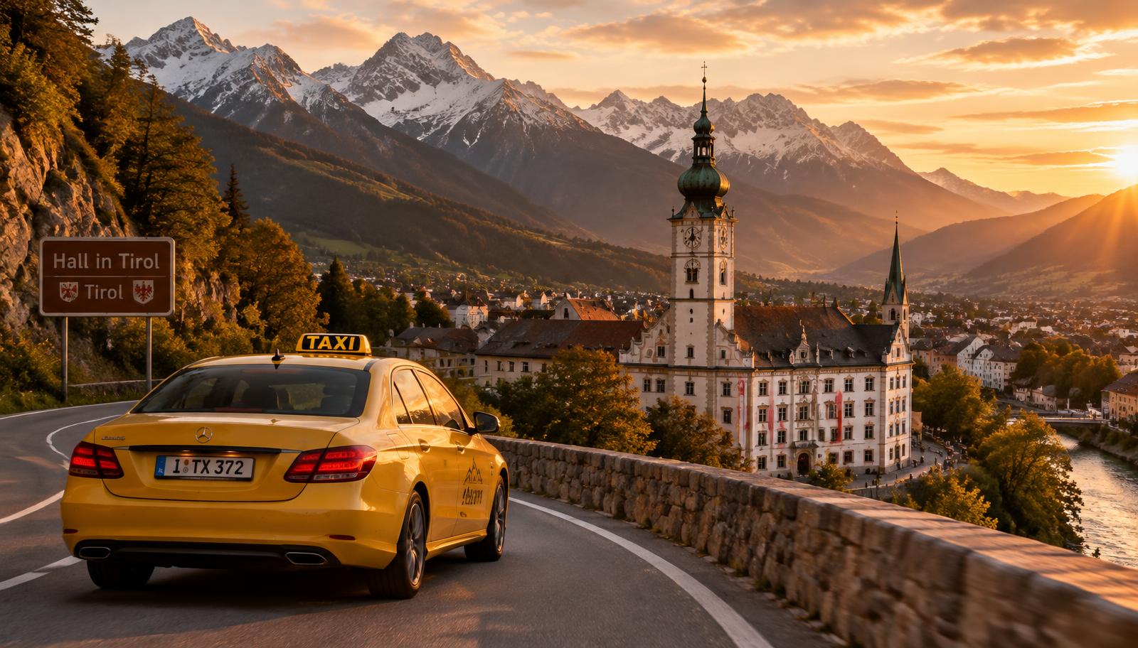 Taxi in den Tiroler Alpen